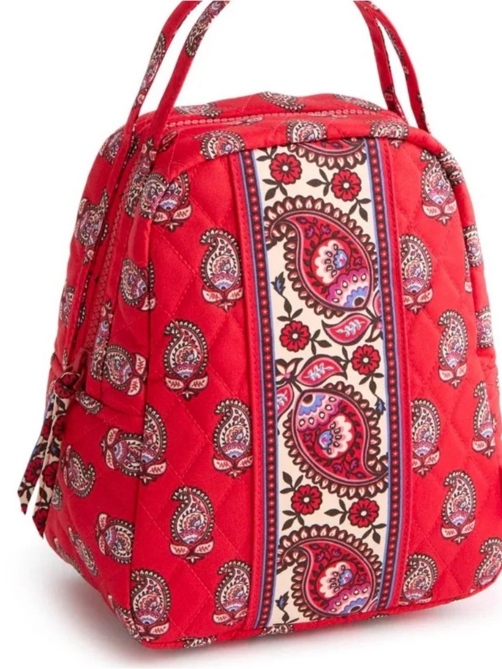 Vera Bradley Red Quilted Paisley cooler/lunch  Bag